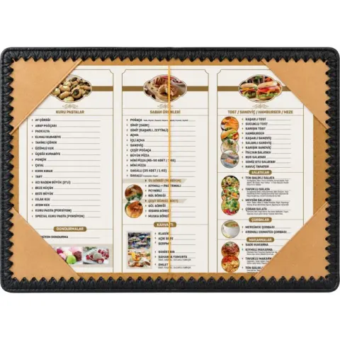 902 Sertifika ve Menü Kabı – Sekreterlik & Menü Kapları