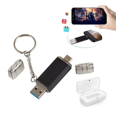 F-154-32 Siyah 32 GB OTG Usb Bellek – USB Bellekler