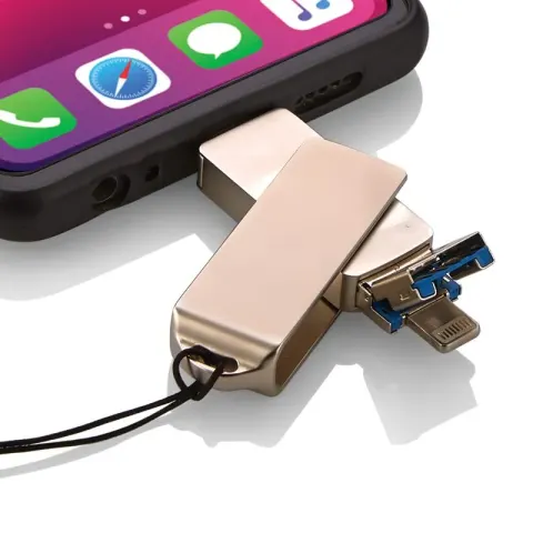 F-202-32 Silver 32 GB OTG Usb Bellek – USB Bellekler