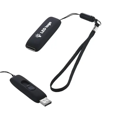 F-203-16 Siyah - Beyaz Işık 16 GB Işıklı Rubber Usb – USB Bellekler