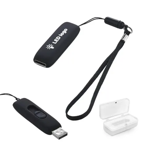 F-203-32 Siyah - Beyaz Işık 32 GB Işıklı Rubber Usb – USB Bellekler