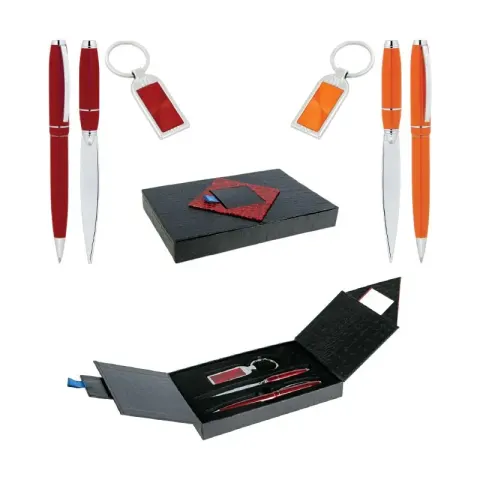 310 Kırmızı Kalem & Anahtarlık & Zarf Açacağı Set – Hediyelik Setler
