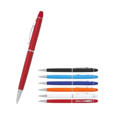 1022 Beyaz Metal Tükenmez Touchpen Kalem – Metal Tükenmez - Roller Kalemler