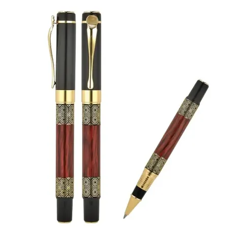 1217-R Siyah-Gold Metal Roller Kalem – Metal Tükenmez - Roller Kalemler