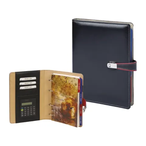1426 Siyah Termo Deri Hesap Makineli Tarihli Organizer – Not Defterleri