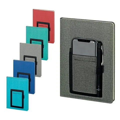 2420 Gri 15 x 21 Termo Deri Defter (Ivory Kağıt) – Not Defterleri