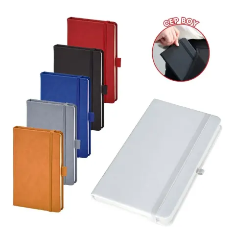 923-914 Beyaz 9 x 14 Termo Deri Defter – Not Defterleri