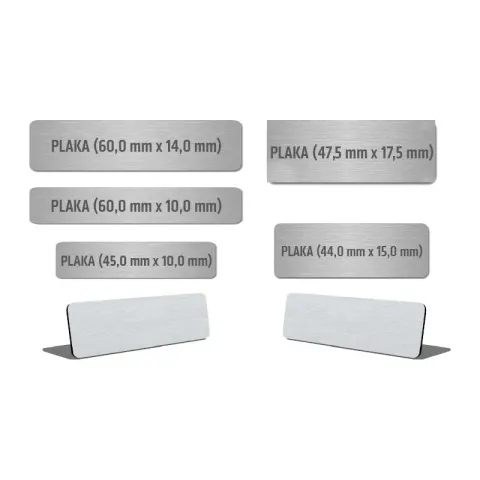 Metal Plaka-4717 Uni Metal Plaka (47,5 mm x 17,5 mm) – Metal İsim Plakaları