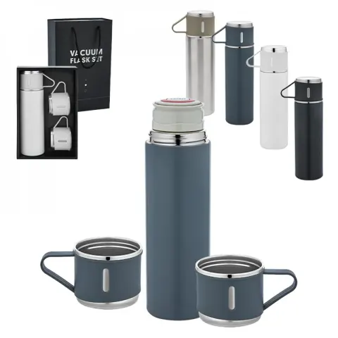 5337 Beyaz Çelik 3'lü Termos Set / 500 ml – Termoslar