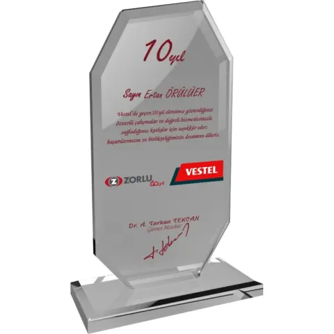 EKT-102-SFF Kristal Plaket – Kristal Plaketler