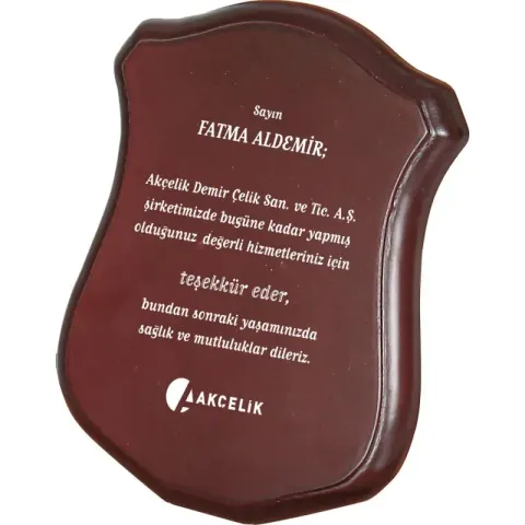 BK-76 Ahşap Plaket – Kristal Plaketler